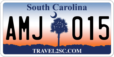 SC license plate AMJ015