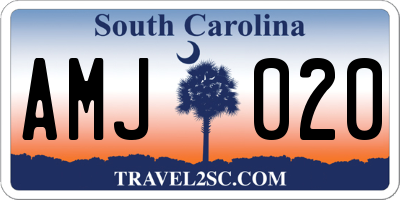SC license plate AMJ020