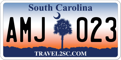 SC license plate AMJ023