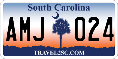 SC license plate AMJ024
