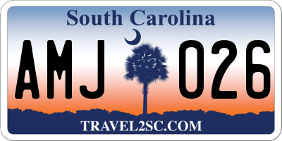 SC license plate AMJ026