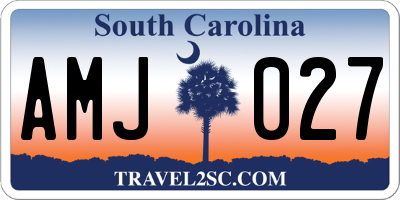 SC license plate AMJ027