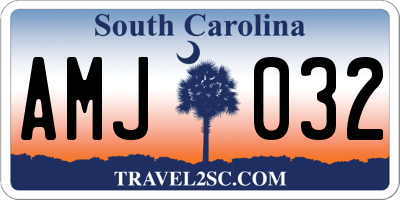 SC license plate AMJ032