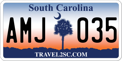 SC license plate AMJ035