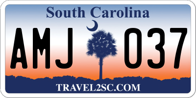 SC license plate AMJ037