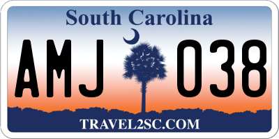 SC license plate AMJ038