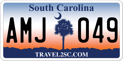 SC license plate AMJ049