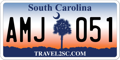 SC license plate AMJ051