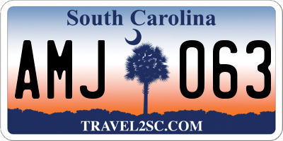 SC license plate AMJ063