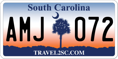 SC license plate AMJ072
