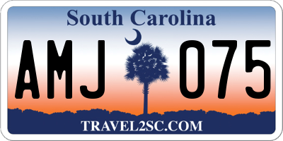 SC license plate AMJ075