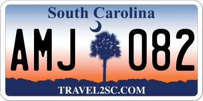 SC license plate AMJ082