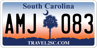 SC license plate AMJ083