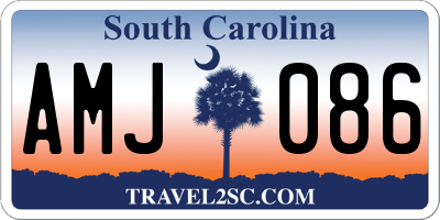 SC license plate AMJ086