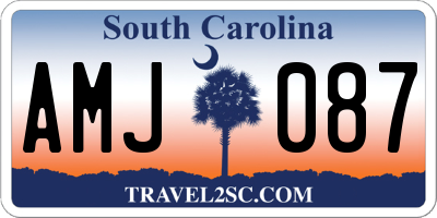 SC license plate AMJ087