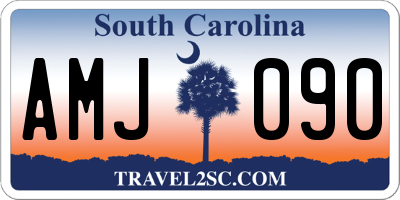 SC license plate AMJ090