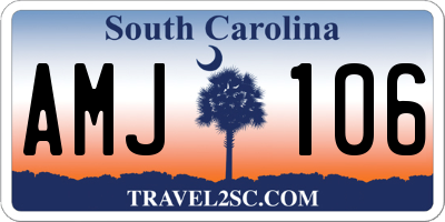 SC license plate AMJ106