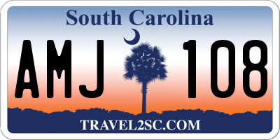 SC license plate AMJ108