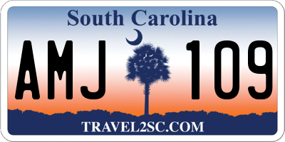 SC license plate AMJ109