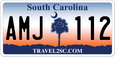SC license plate AMJ112