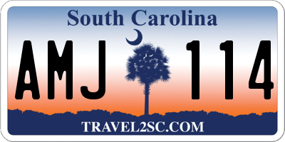 SC license plate AMJ114