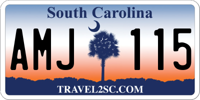 SC license plate AMJ115