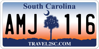 SC license plate AMJ116