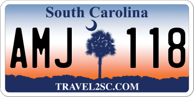 SC license plate AMJ118