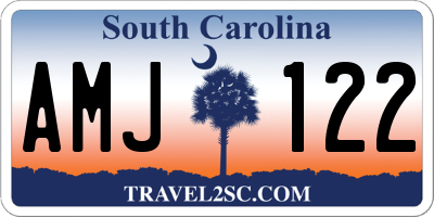 SC license plate AMJ122
