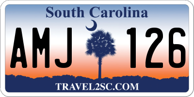 SC license plate AMJ126