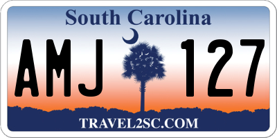 SC license plate AMJ127