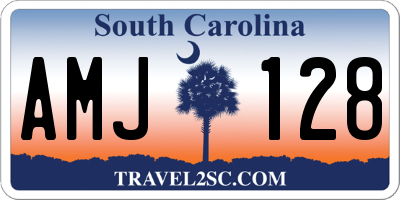 SC license plate AMJ128