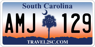 SC license plate AMJ129