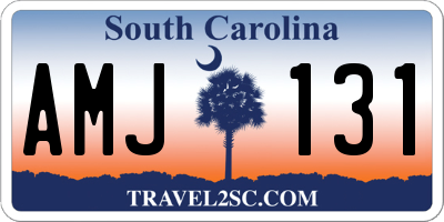 SC license plate AMJ131