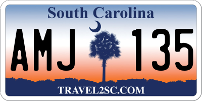 SC license plate AMJ135