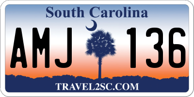 SC license plate AMJ136