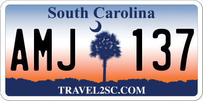SC license plate AMJ137