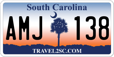 SC license plate AMJ138