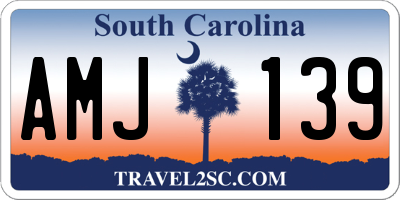 SC license plate AMJ139