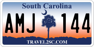 SC license plate AMJ144