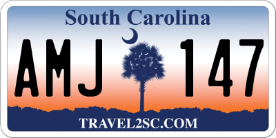 SC license plate AMJ147