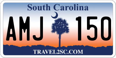 SC license plate AMJ150