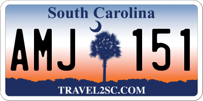 SC license plate AMJ151