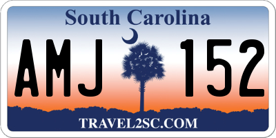 SC license plate AMJ152