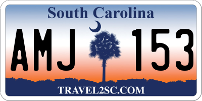 SC license plate AMJ153