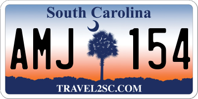 SC license plate AMJ154