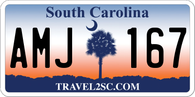 SC license plate AMJ167