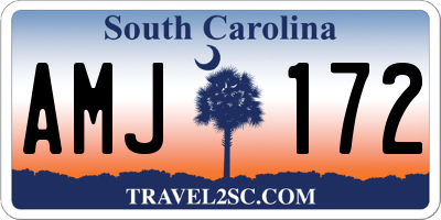 SC license plate AMJ172