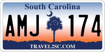 SC license plate AMJ174