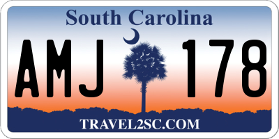 SC license plate AMJ178